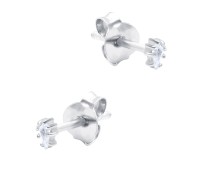 Beautiful CZ Crystal Silver Stud Earring STS-6239